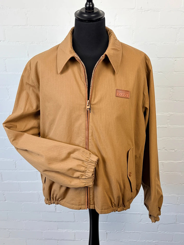 Gucci Reversible GG Canvas Jacket - Camel/Ebony - Size 54
