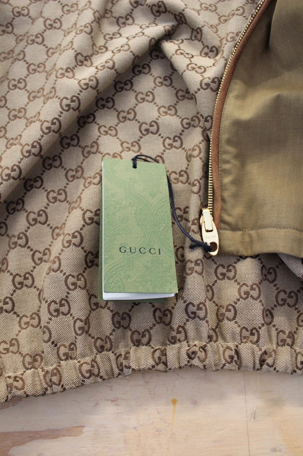 Gucci Reversible GG Canvas Jacket - Camel/Ebony - Size 54