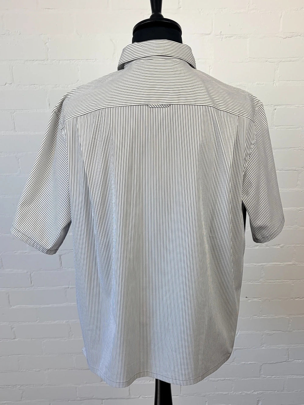Prada Stretch Cotton & Re-Nylon Hybrid Shirt - Black/White XL