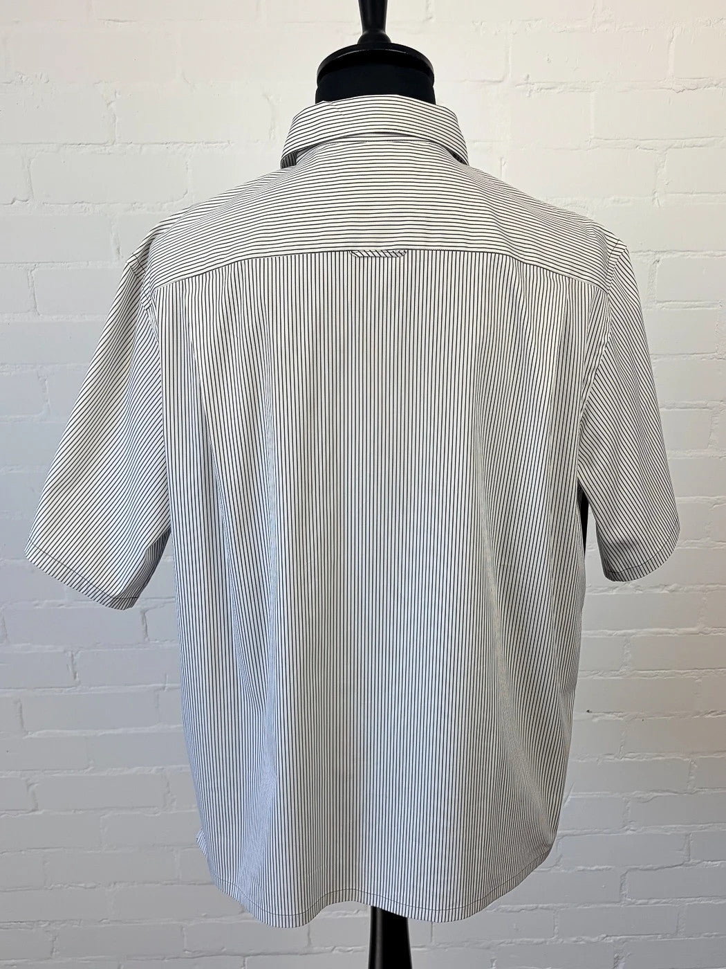 Prada Stretch Cotton & Re-Nylon Hybrid Shirt - Black/White XL