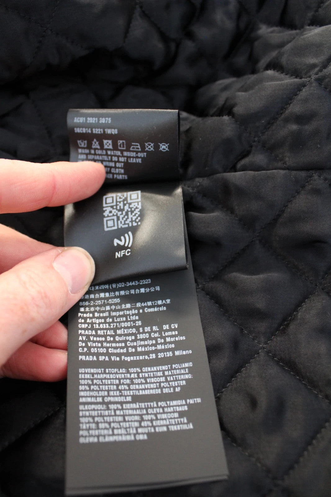 Authentic Prada Re-Nylon Moto Jacket - Padded Detail - Black
