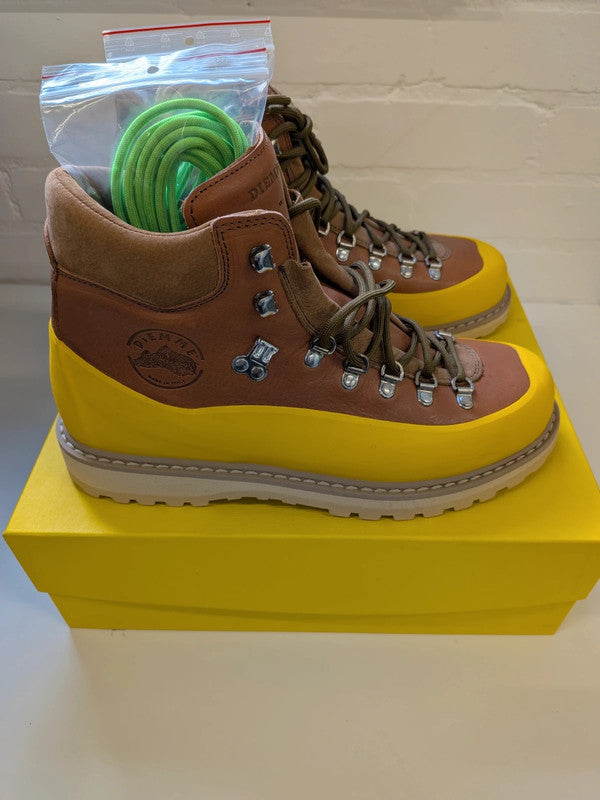 Diemme x Gant Roccia Vet Hiking Boots Brown Yellow Solar Power Leather EU 43 UK 9