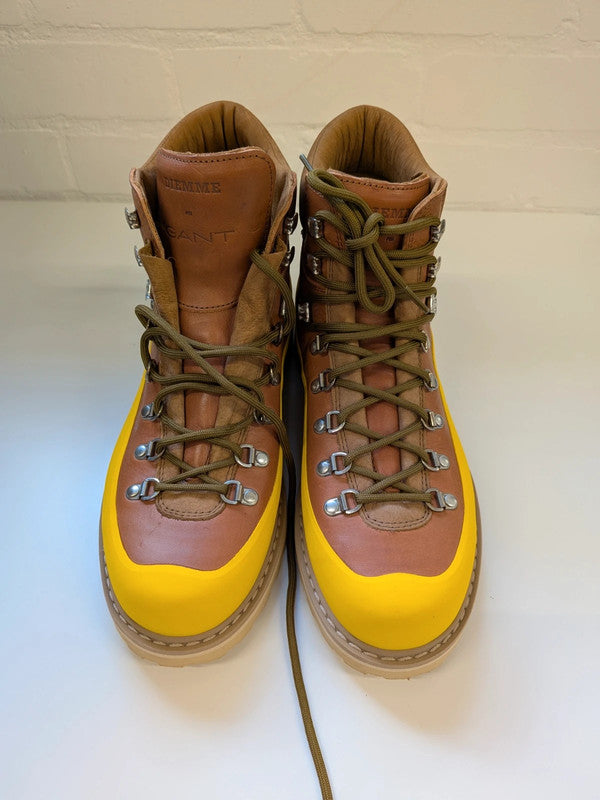 Diemme x Gant Roccia Vet Hiking Boots Brown Yellow Solar Power Leather EU 43 UK 9