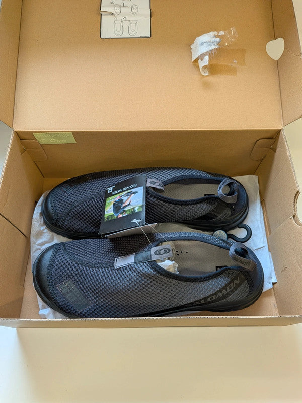 Salomon RX Moc 3.0 Advanced Black Pewter Slip On Recovery Shoes New UK10.5