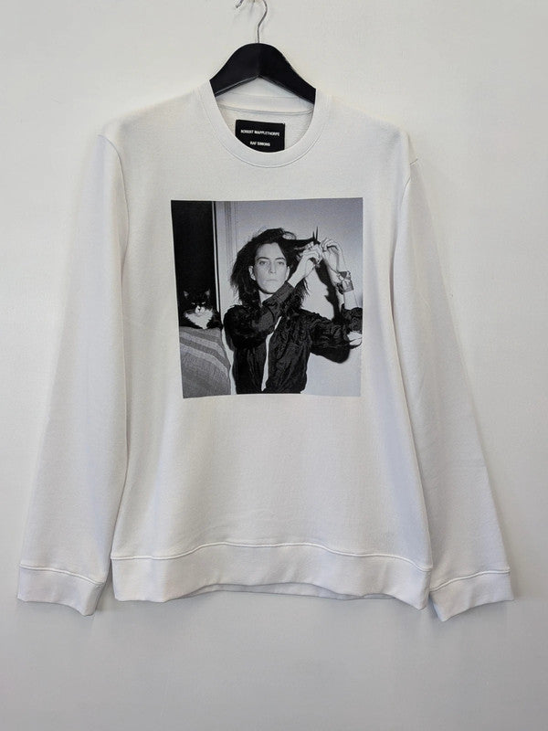 Raf Simons x Robert Mapplethorpe Patti Smith Printed Sweatshirt White Crewneck Large