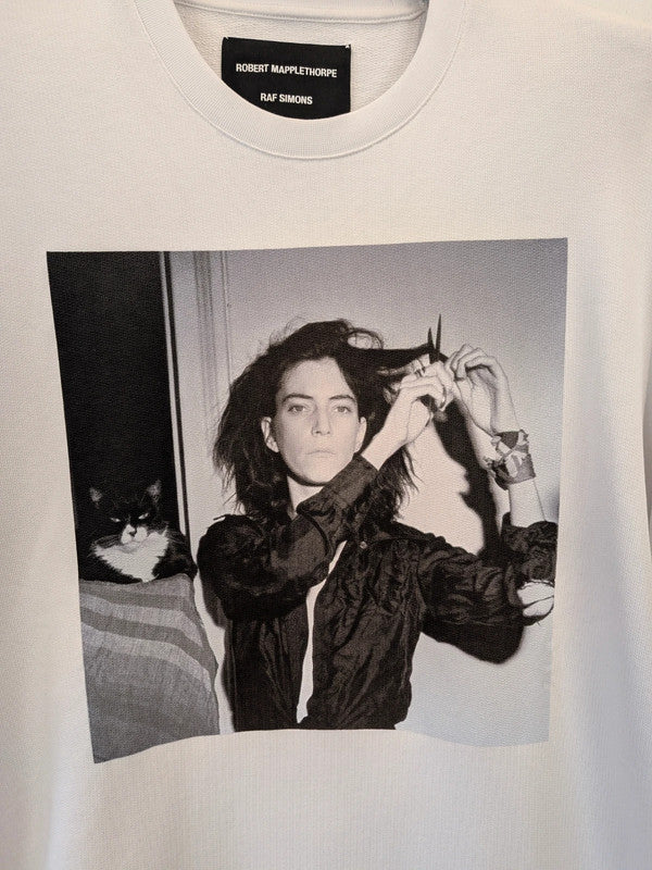 Raf Simons x Robert Mapplethorpe Patti Smith Printed Sweatshirt White Crewneck Large