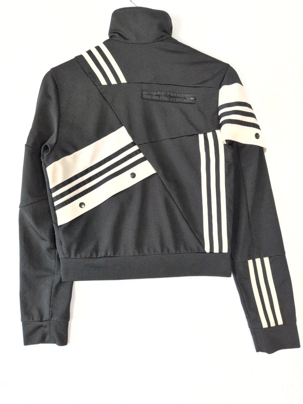 Adidas Originals x Danielle Cathari Black Deconstructed Cropped Track Jacket UK10