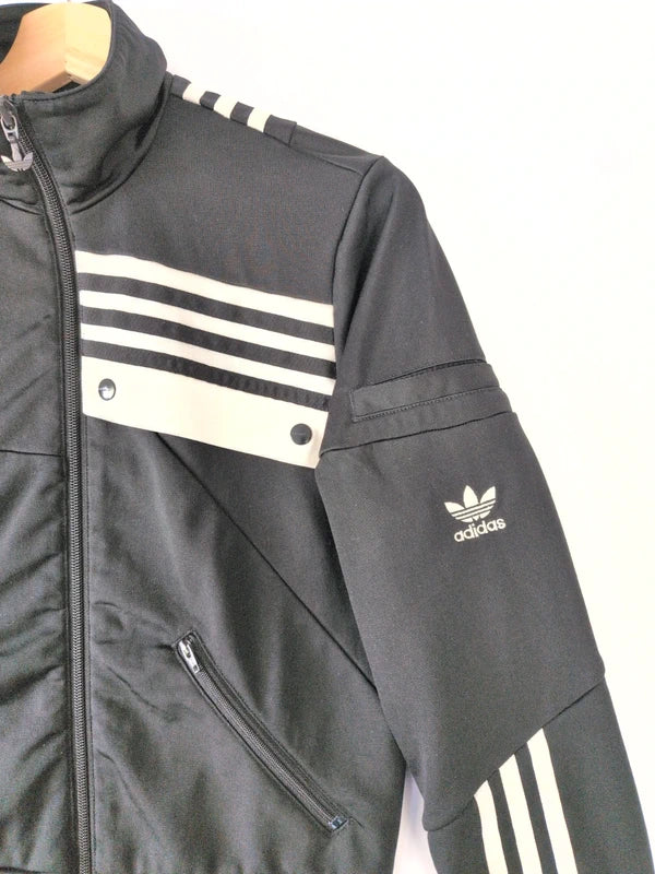 Adidas Originals x Danielle Cathari Black Deconstructed Cropped Track Jacket UK10