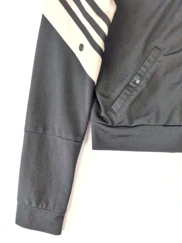 Adidas Originals x Danielle Cathari Black Deconstructed Cropped Track Jacket UK10