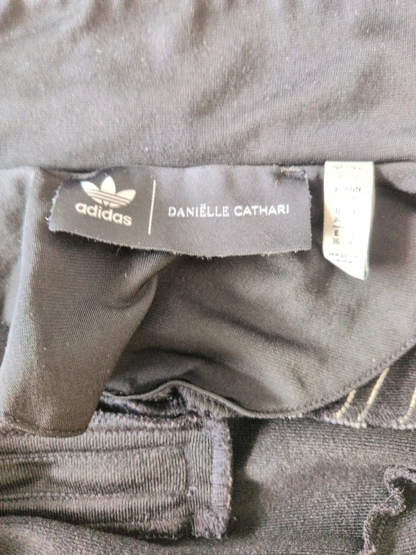 Adidas Originals x Danielle Cathari Black Deconstructed Cropped Track Jacket UK10