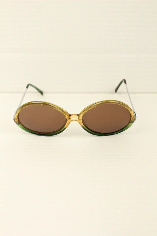 Vintage 80s Saphira Two Tone Oval Sunglasses