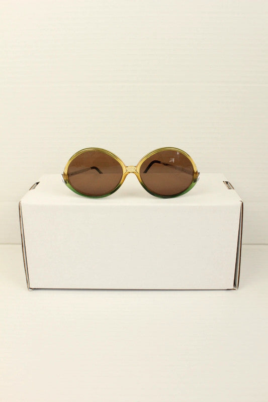 Vintage 80s Saphira Two Tone Oval Sunglasses