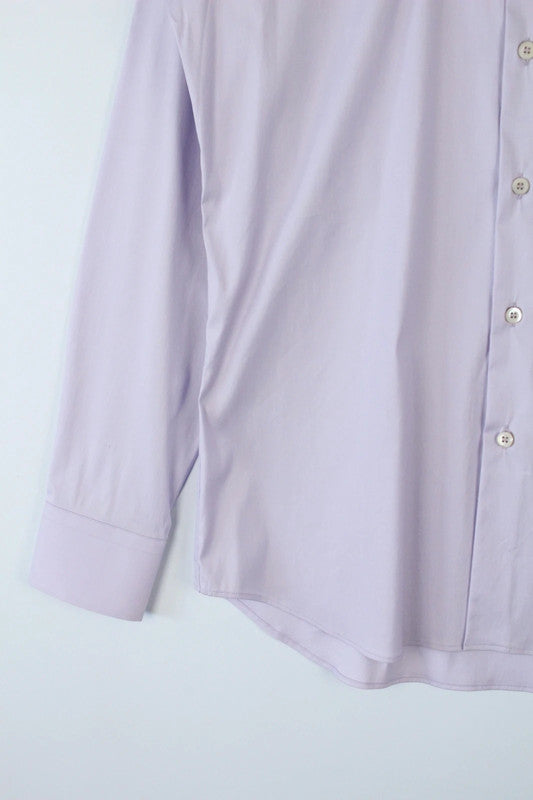 Prada Lilac Lavender Elastane Cotton Slim Fit Long Sleeve Shirt | Medium