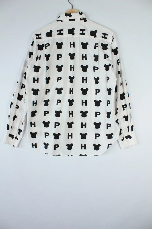 Comme des Garcons Homme Plus x Bearbrick AD2009 White Bear Pattern Long Sleeve Shirt | Small