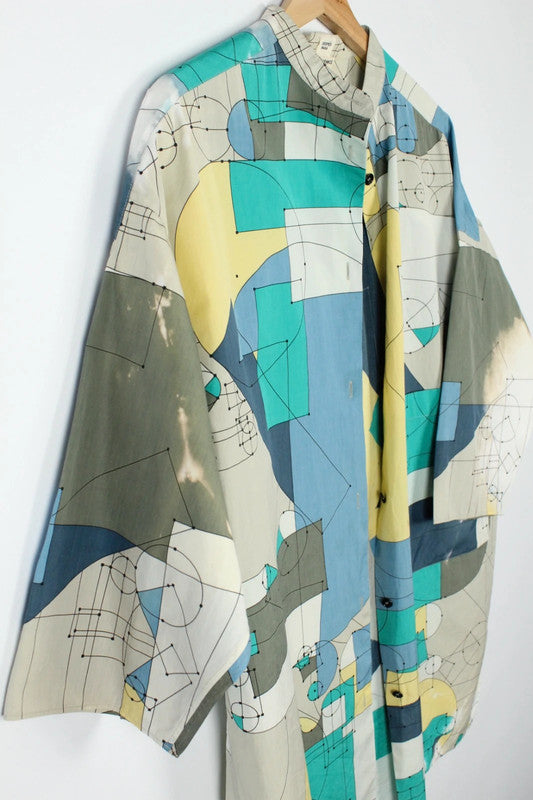 Hermes graphic tee multi-colour geometric print cotton with modernist design details.