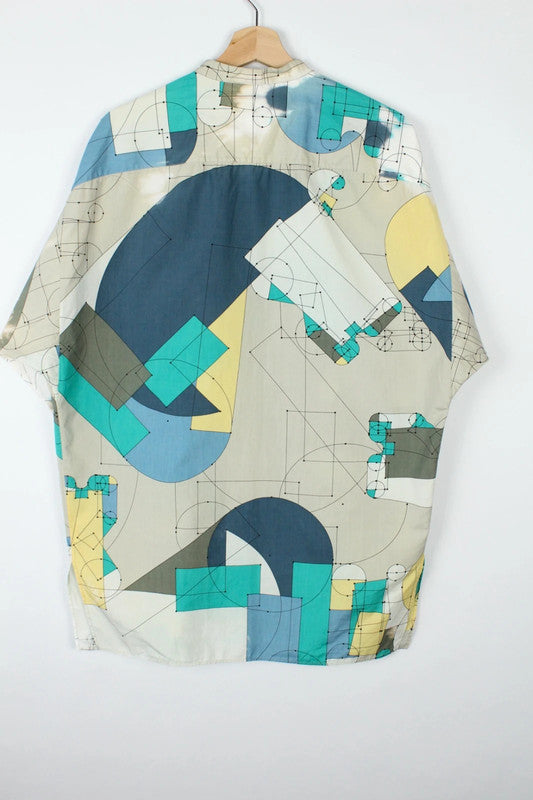 Hermes graphic tee multi-colour geometric print cotton with modernist design details.