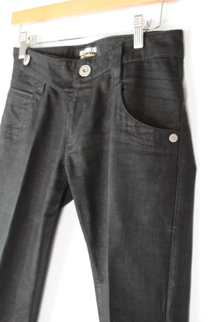 Dirk Bikkembergs black slim-fit jeans structured cotton denim vintage style