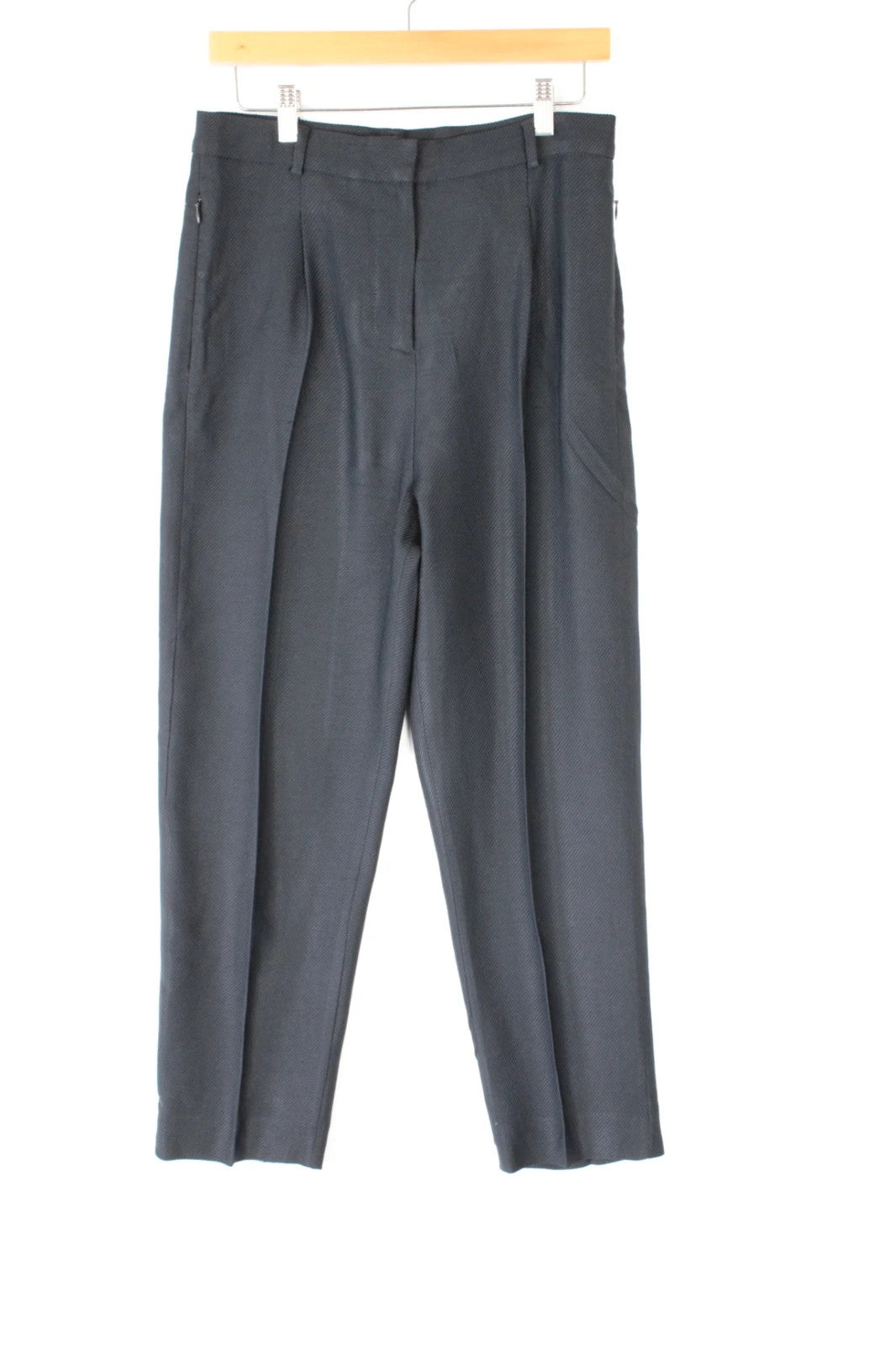 COS high-waisted tailored trousers black grey premium wool blend pleated design