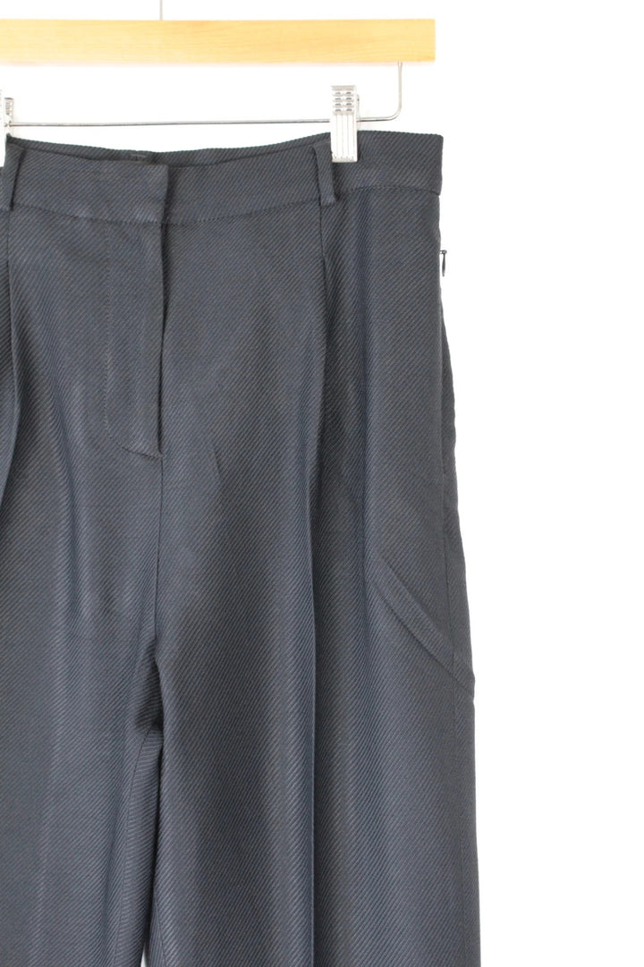 COS high-waisted tailored trousers black grey premium wool blend pleated design