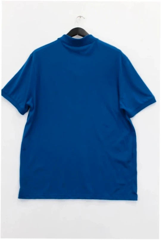 Moschino blue polo shirt with embroidered Moschino Gym patch and breathable cotton piqué.