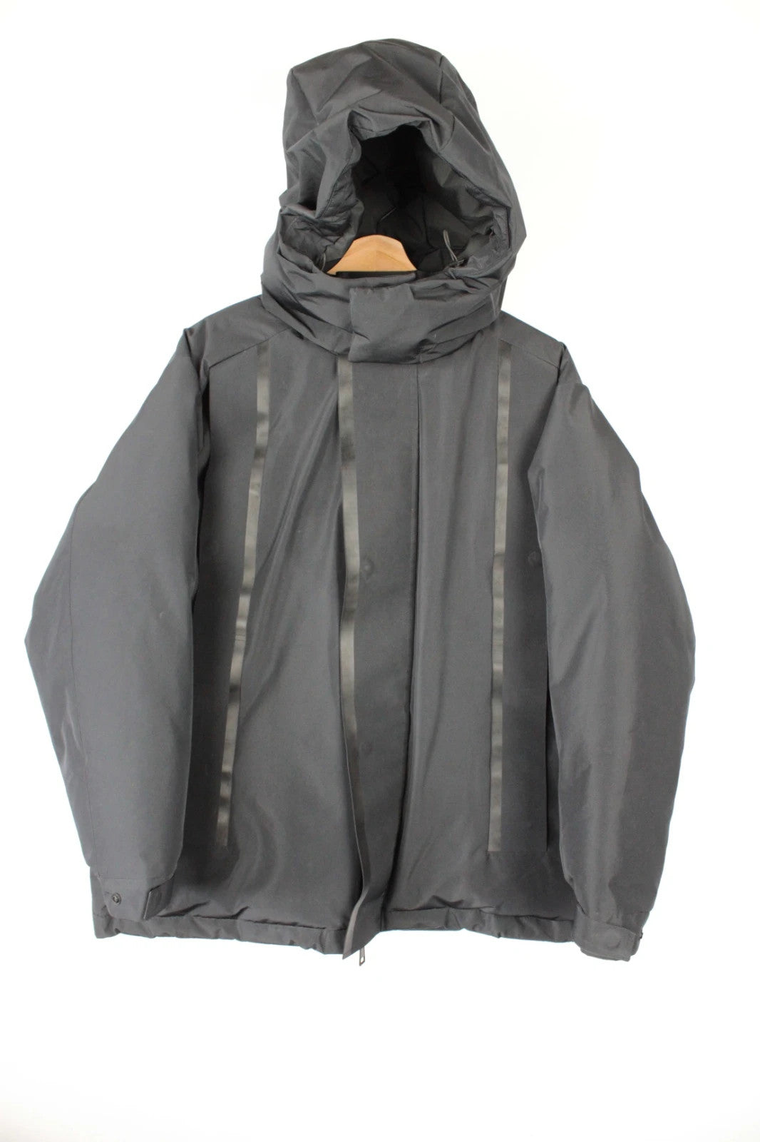 3.1 Phillip Lim black oversized puffer coat with premium nylon taffeta and minimalist design.