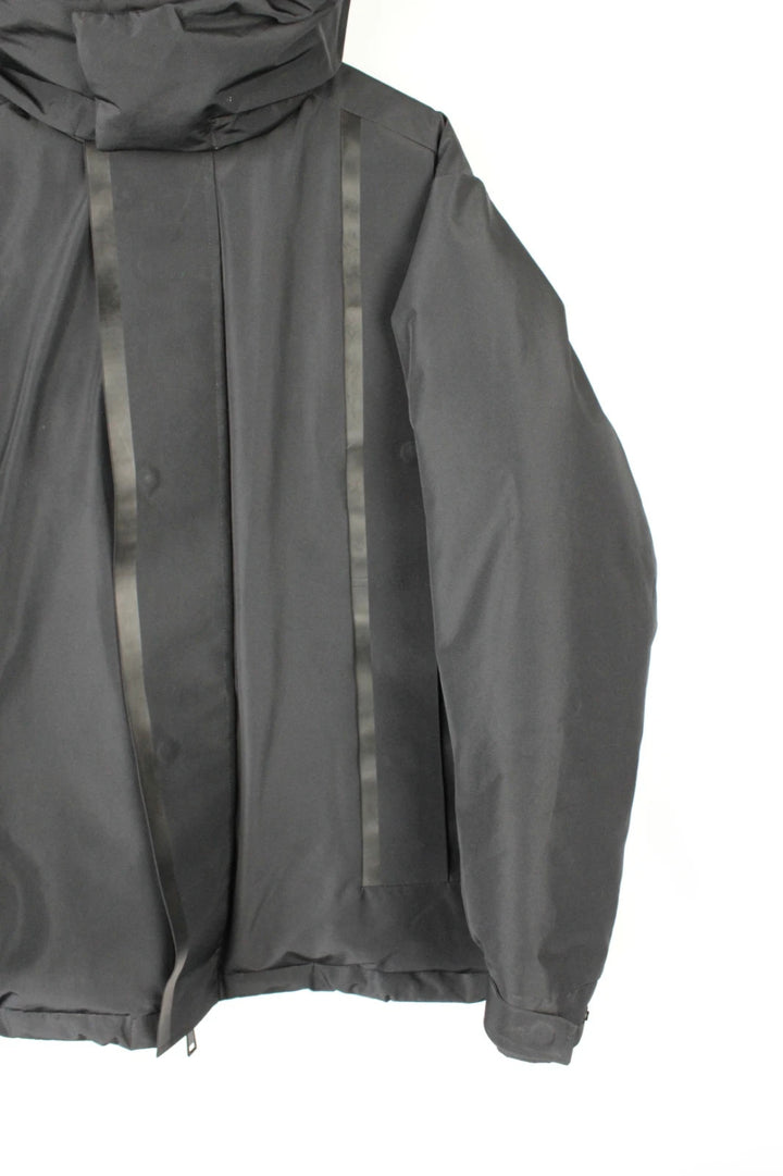 3.1 Phillip Lim black oversized puffer coat with premium nylon taffeta and minimalist design.