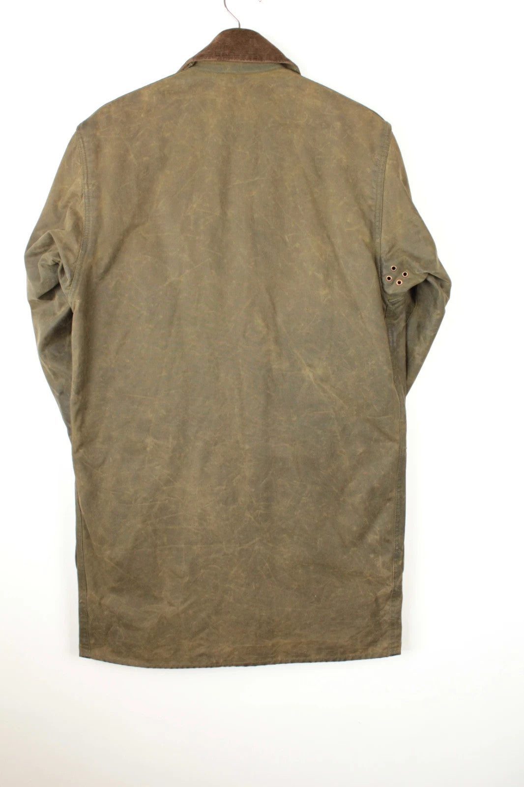 Barbour khaki wax jacket heavyweight 8oz cotton corduroy collar moleskin lining