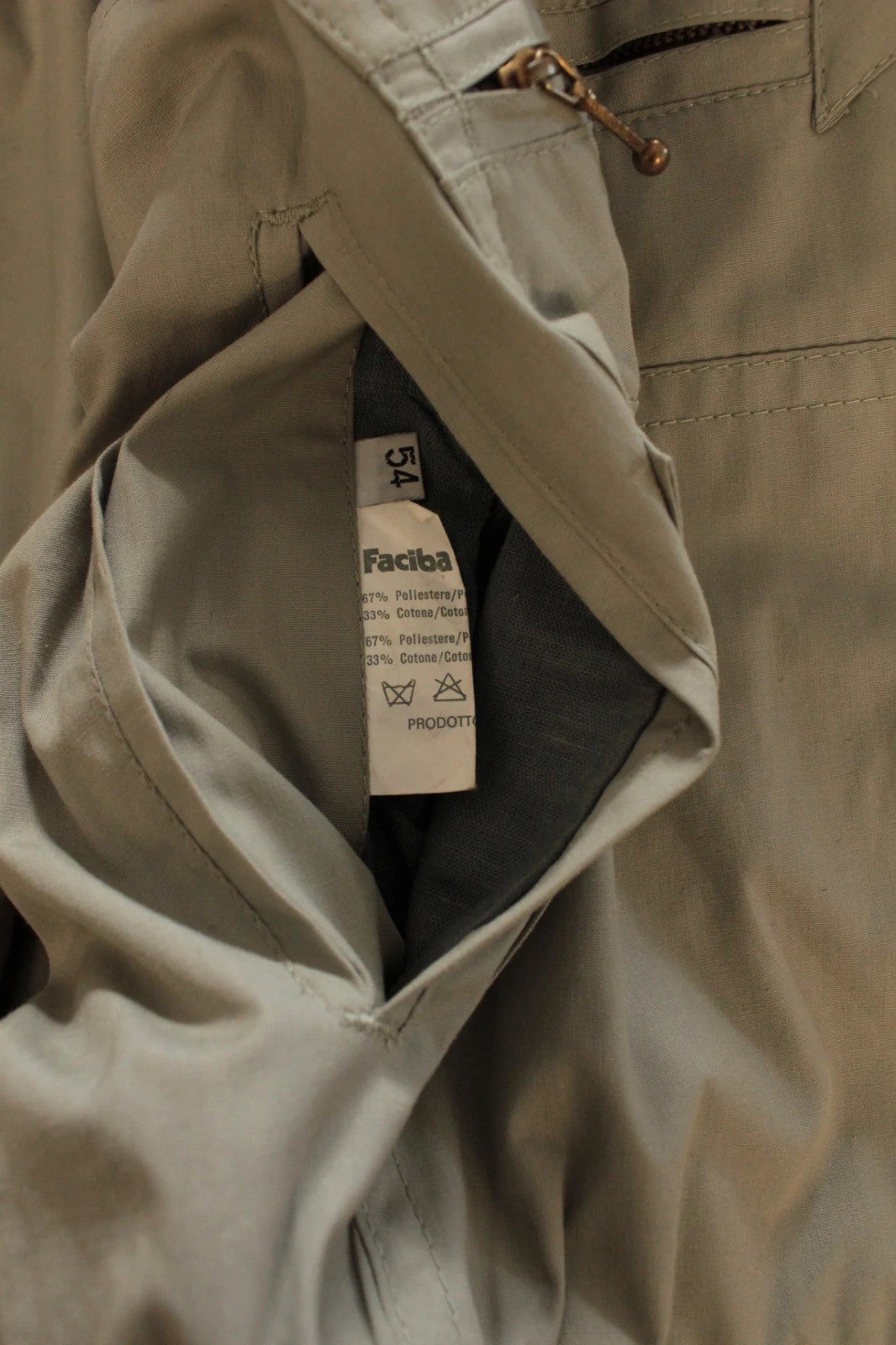 Faciba khaki reversible Harrington jacket retro Prince of Wales check pattern.