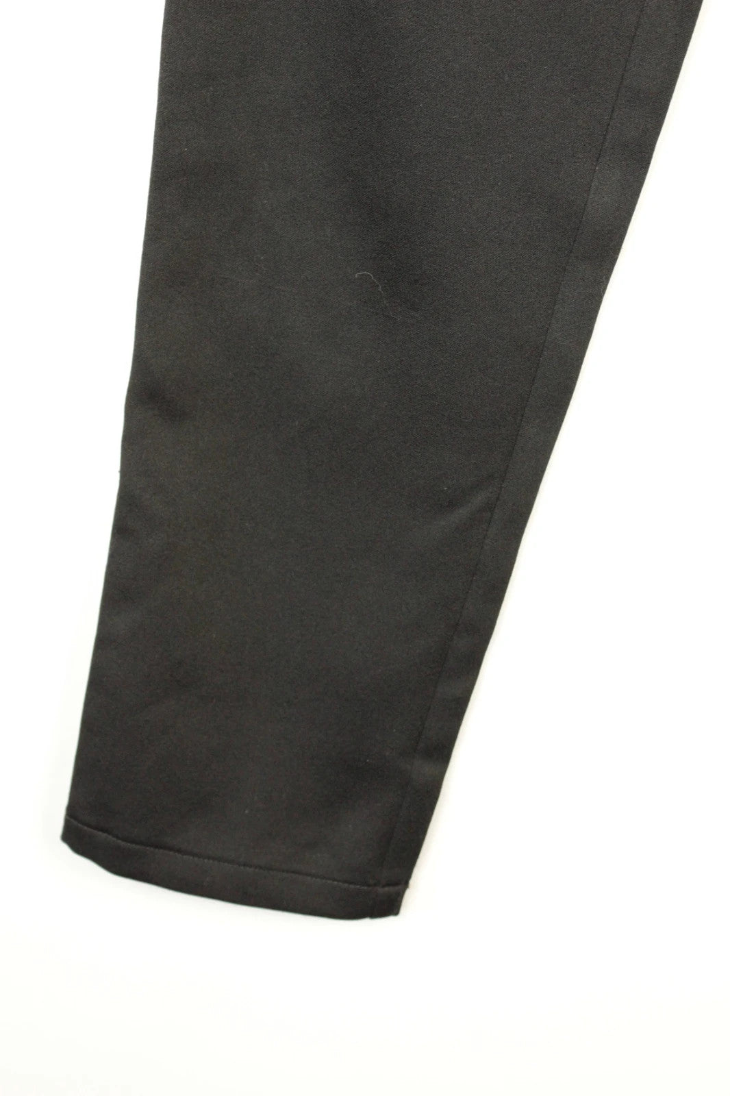 Fendi black wide-leg trousers, high-waisted, premium polyester fabric, 1990s vintage style.