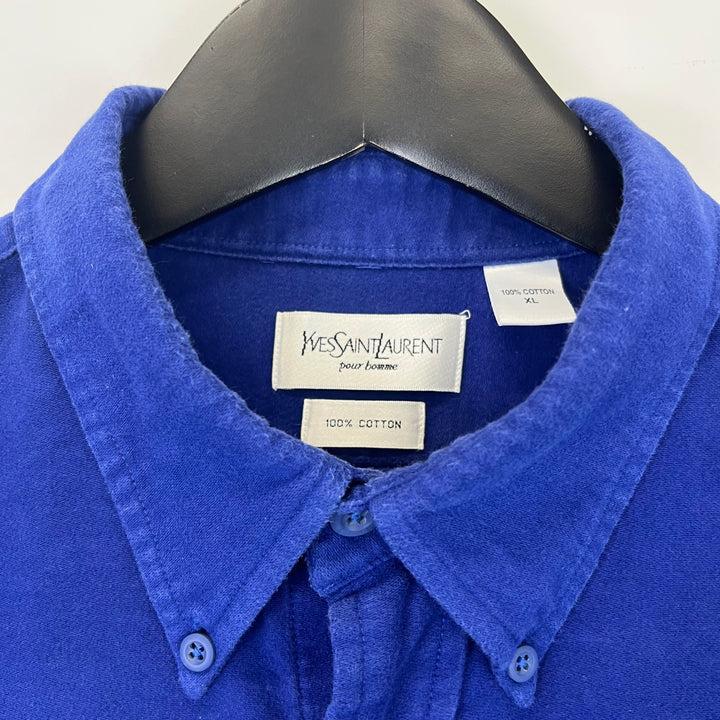 Deep blue Velvet cotton shirt - XL