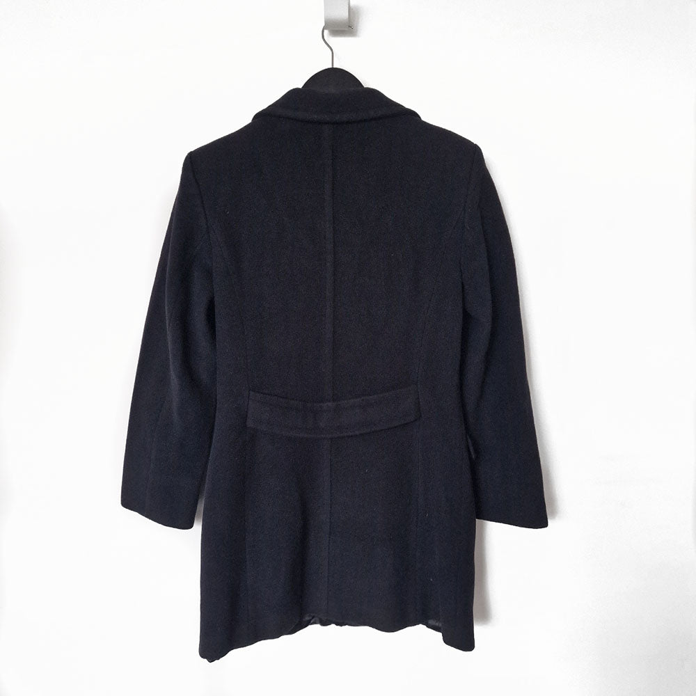 Max & Co Black Wool Pea Coat - UK 8
