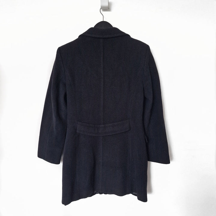 Max & Co Black Wool Pea Coat - UK 8
