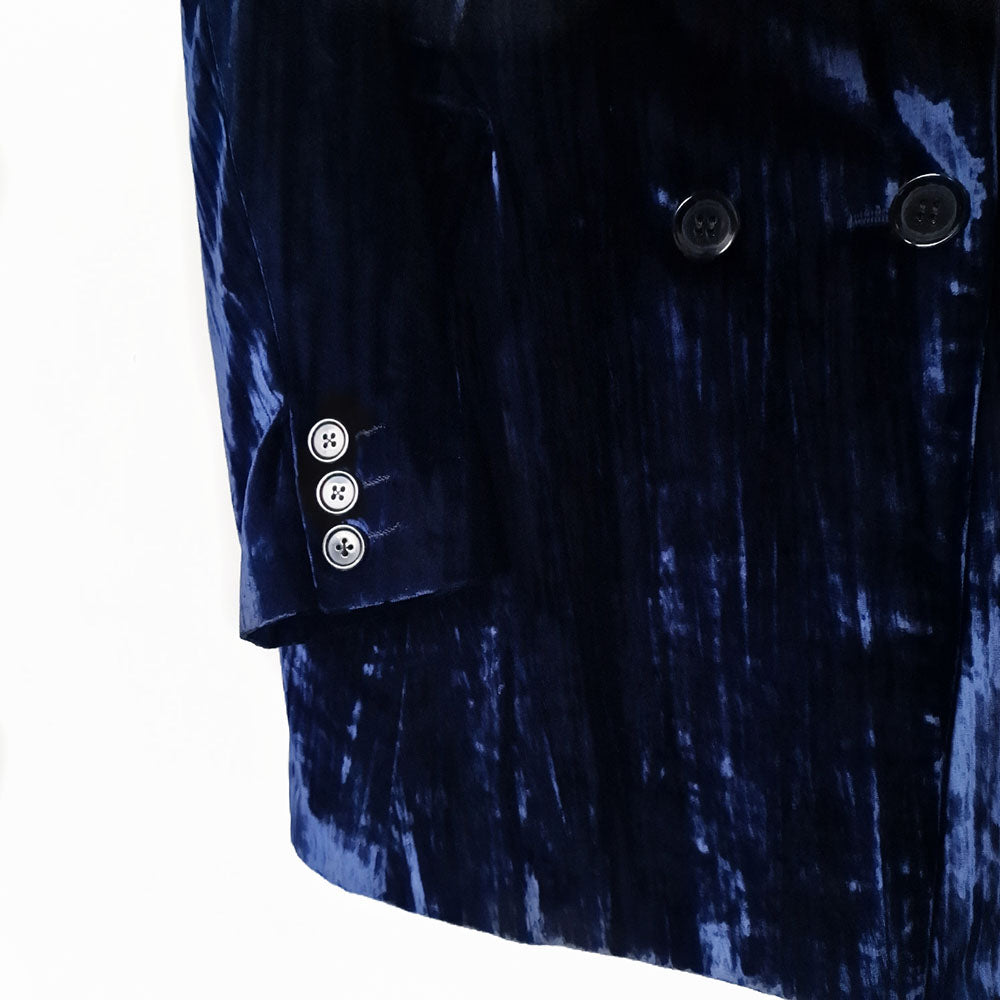 Dolce & Gabbana Blue Velvet Tuxedo Blazer - UK 12