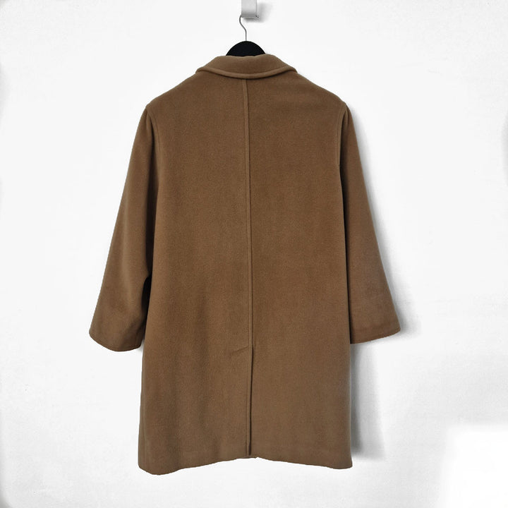 Max & Co Camel Double Breasted Wool Coat - UK 12-14