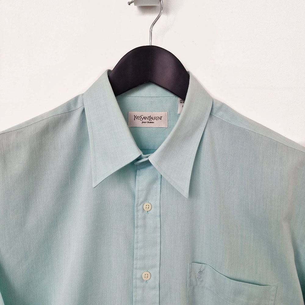 YSL Mint Green Oversized Shirt - UK 8-10