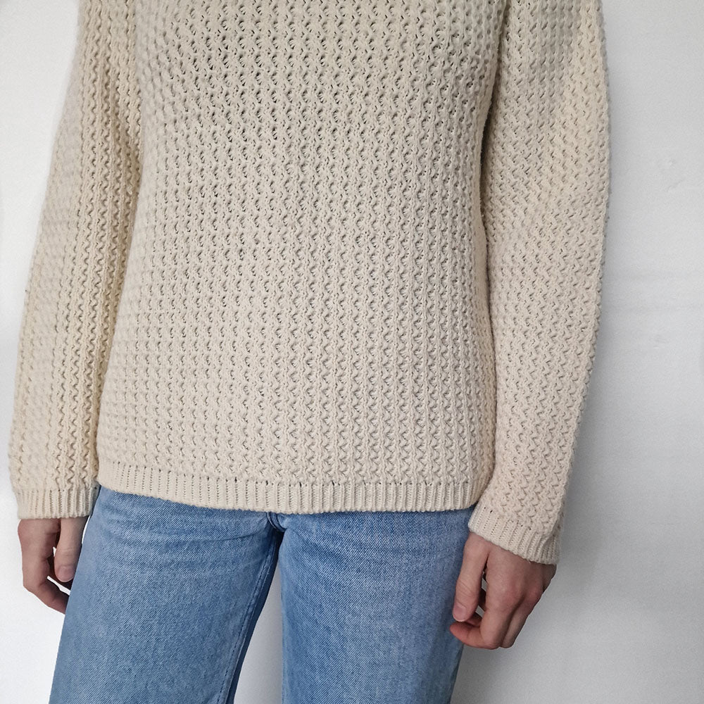 Cream Wool Roll Neck Jumper - UK 8-10