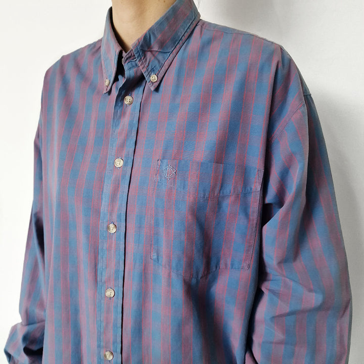 Christian Dior Red & Blue Check Oversized Shirt - UK 8-14