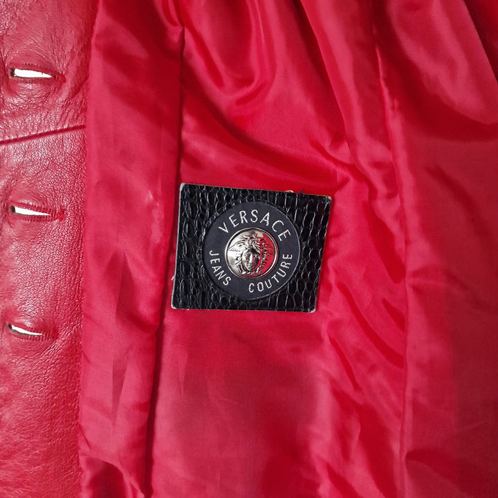 Gianni Versace leather blazer - UK 8