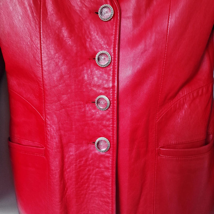 Gianni Versace leather blazer - UK 8