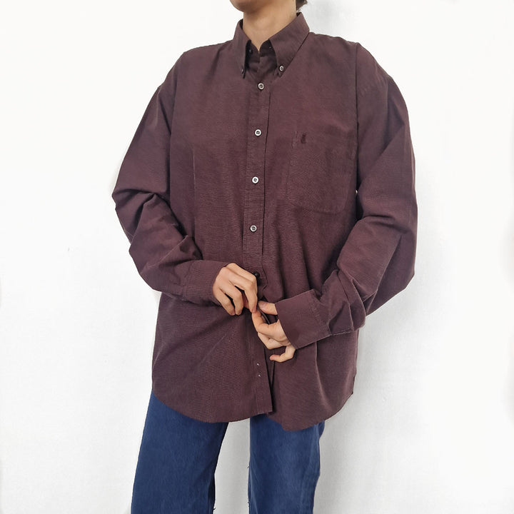 YSL Chocolate Brown Oversized Shirt -UK 8-12