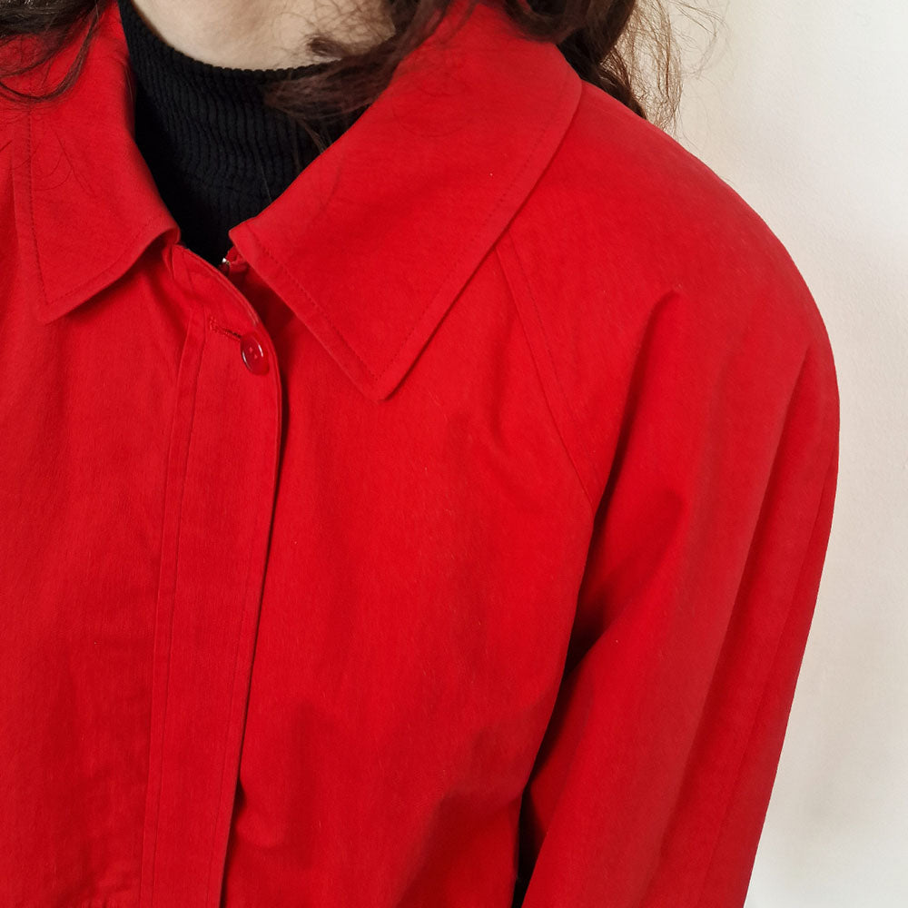 Burberry Red Cotton Bomber Jacket UK 12-14 – VOUT