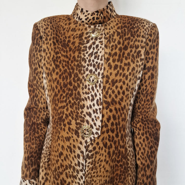 Valentino Leopard Print Wool Dress - UK 10-12