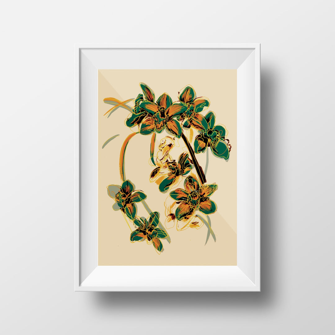 LISA KING A3 ORCHID PRINT