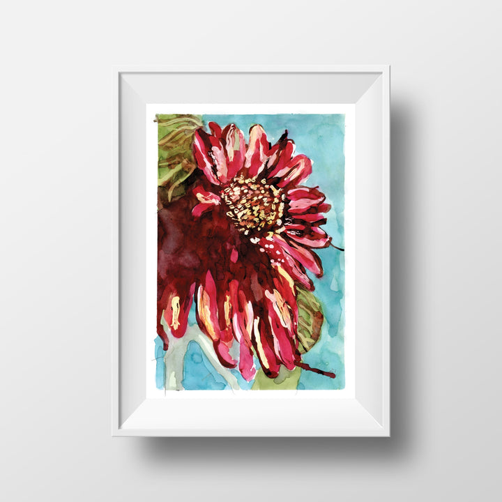 LISA KING SUNFLOWER A3 ART PRINT
