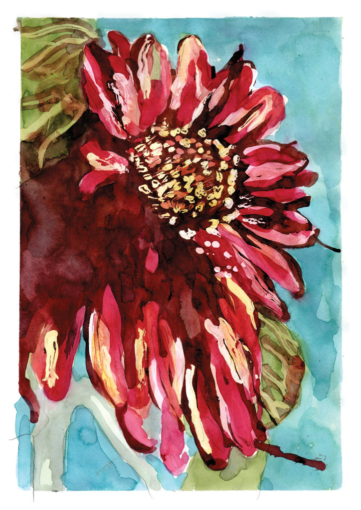 LISA KING SUNFLOWER A3 ART PRINT