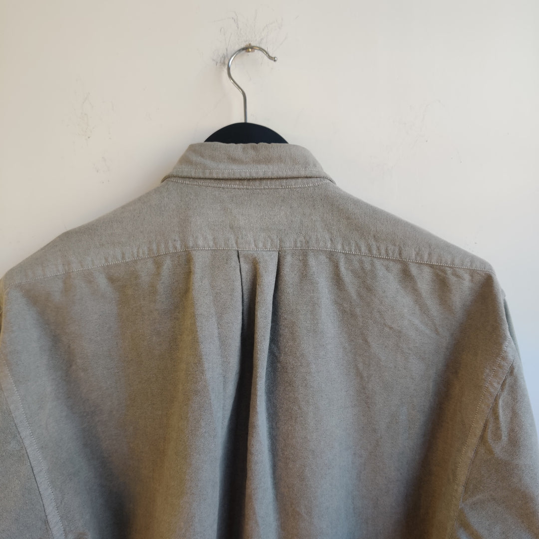 YSL Twill Soft Grey Cotton Shirt - M