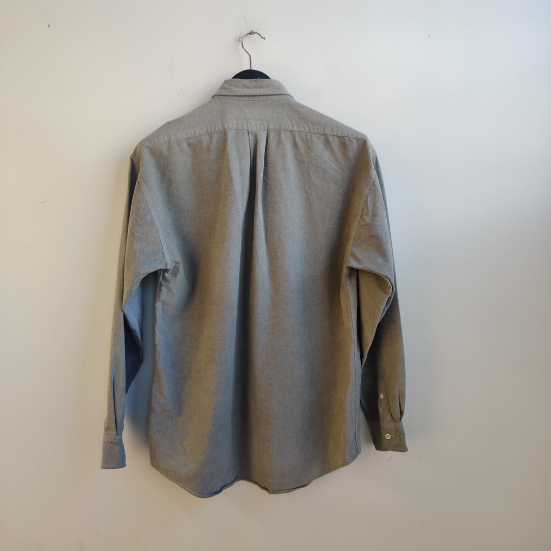YSL Twill Soft Grey Cotton Shirt - M