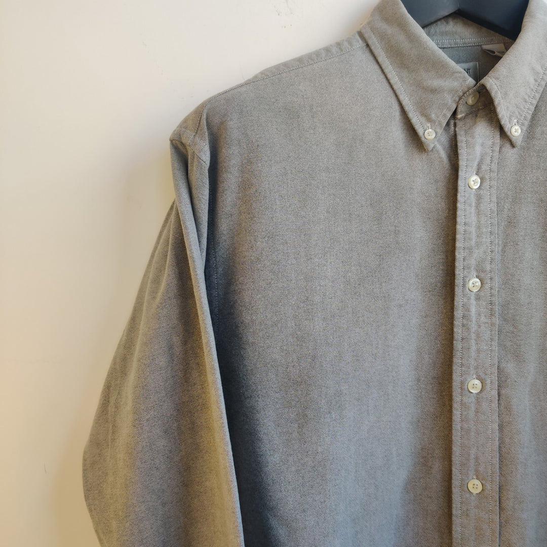 YSL Twill Soft Grey Cotton Shirt - M