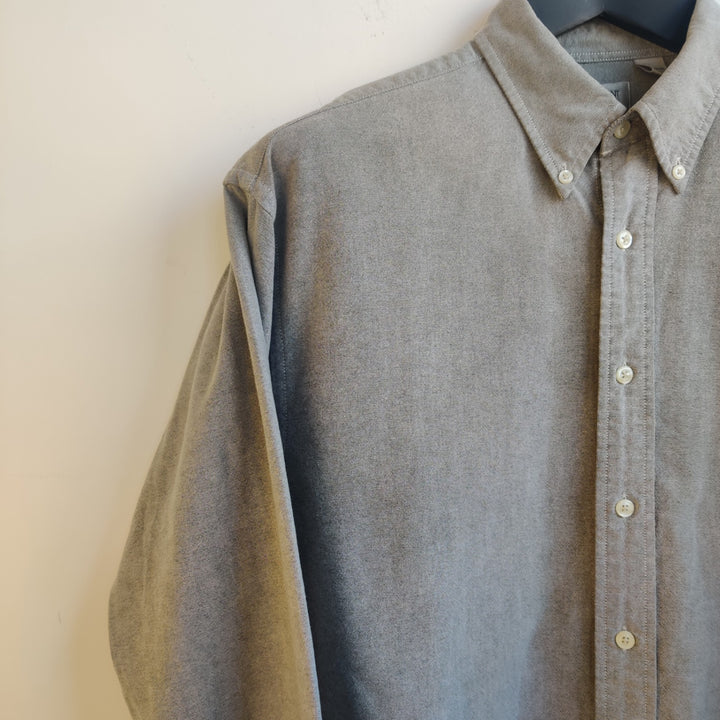 YSL Twill Soft Grey Cotton Shirt - M