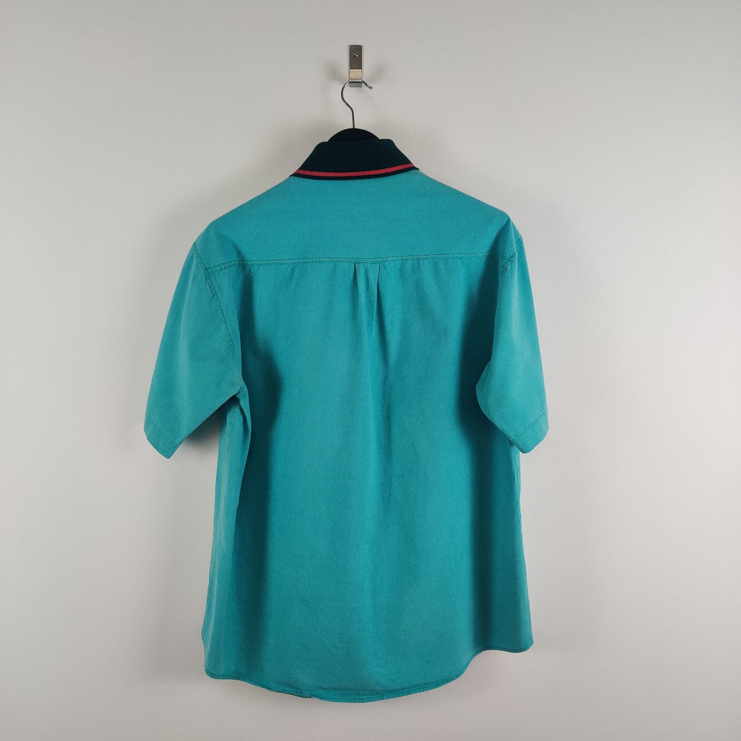 Gucci Turquoise Cotton Short Sleeve Shirt - L